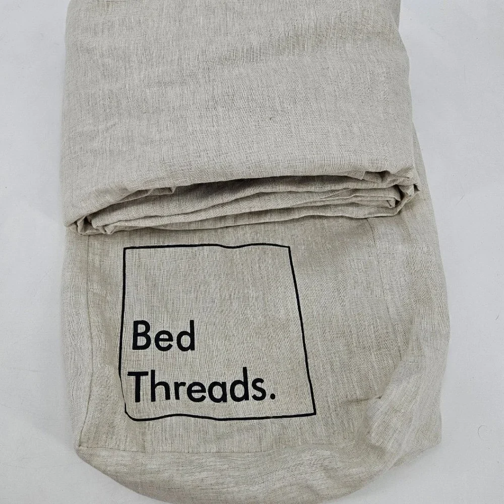 New Bed Threads Oatmeal French Flax Linen DUVET COVER Twin/Twin XL Tan